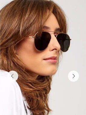 Paul smith Classic Aviator Sunglasses in Gold with Dark Lenses